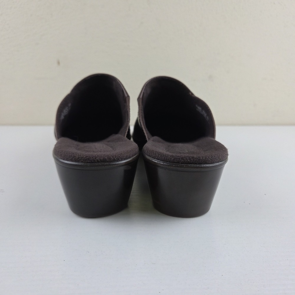 Clarks Bendables 62896 Dark Brown Leather Slip On Comfort Mule Clogs Wmns Sz 8 M - Picture 8 of 12